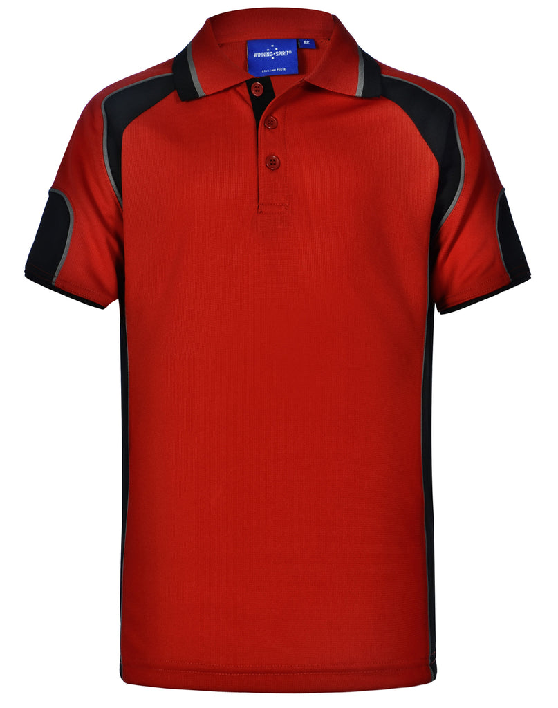 Winning Spirit Alliance Kids Cooldry Contrast Short Sleeve With Sleeve Panels Polo (PS61K)