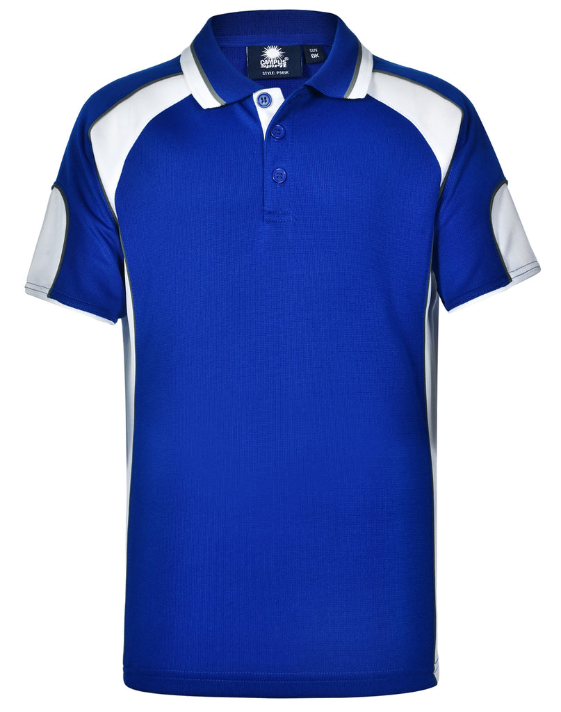 Winning Spirit Alliance Kids Cooldry Contrast Short Sleeve With Sleeve Panels Polo (PS61K)