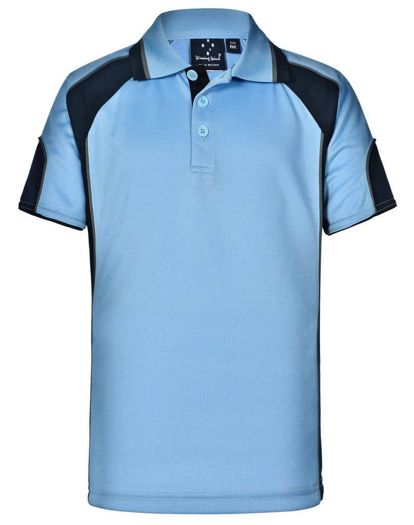 Winning Spirit Alliance Kids Cooldry Contrast Short Sleeve With Sleeve Panels Polo (PS61K)