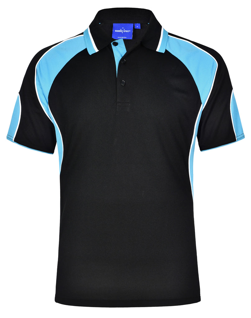 Winning Spirit Men's CoolDry® Contrast Polo with Sleeve Panels 1st (11 Colour) (PS61)