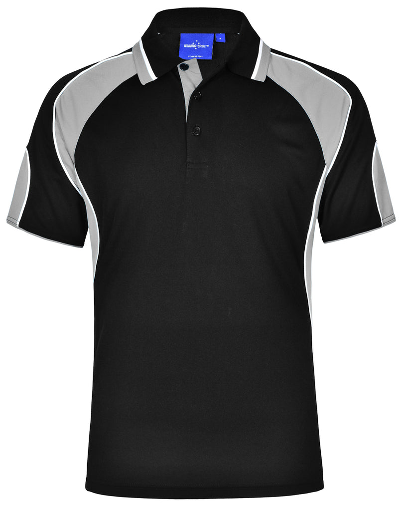 Winning Spirit Men's CoolDry® Contrast Polo with Sleeve Panels 1st (11 Colour) (PS61)