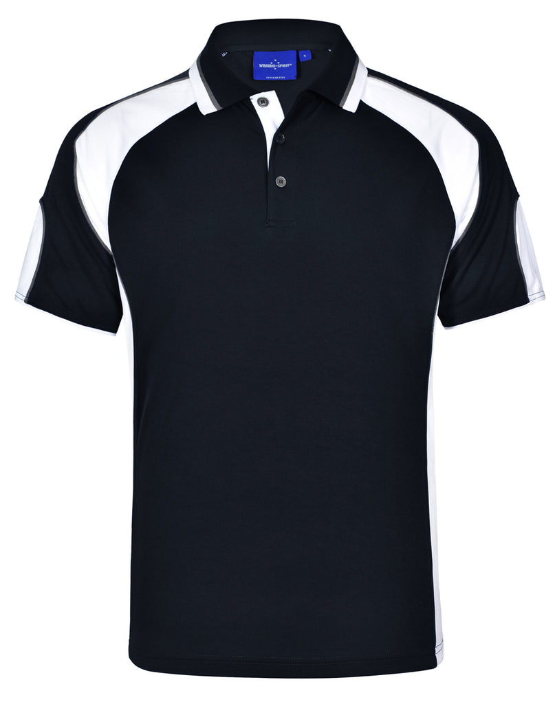 Winning Spirit Men's CoolDry® Contrast Polo with Sleeve Panels 1st (11 Colour) (PS61)