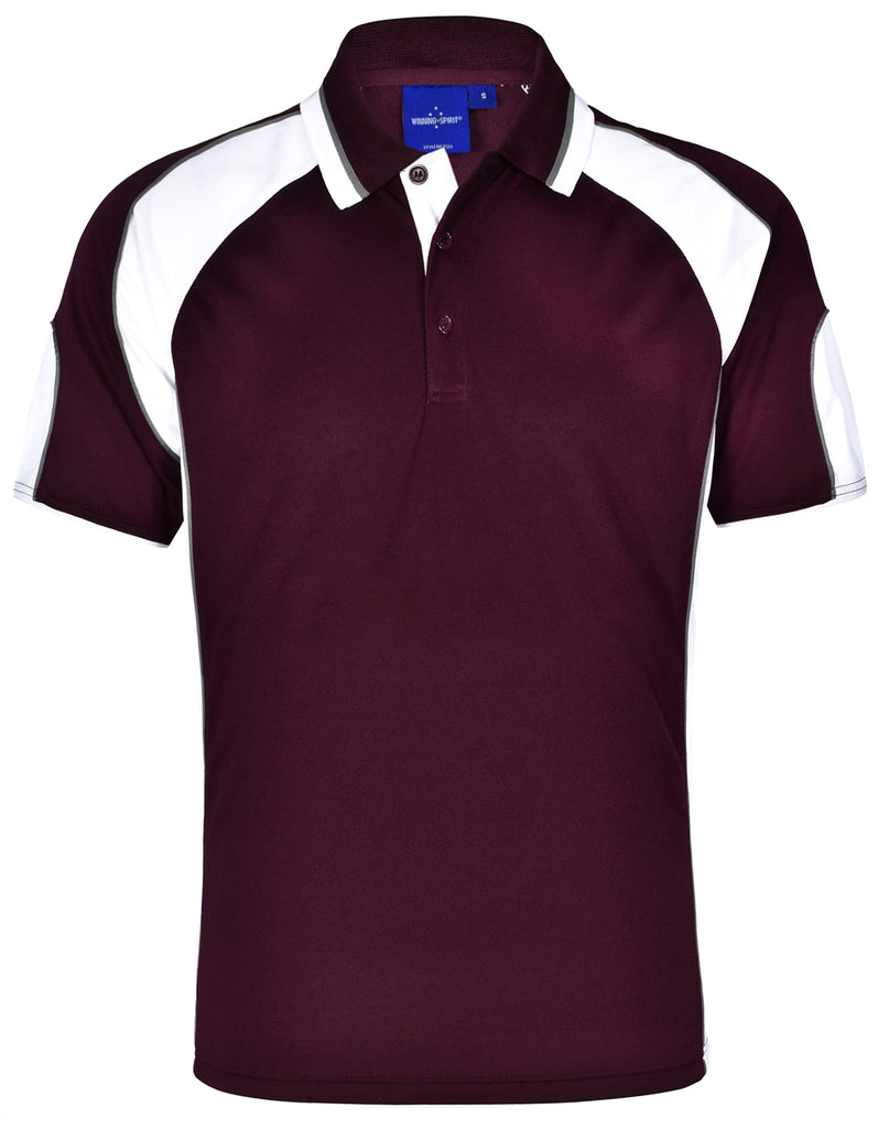 Winning Spirit Men's CoolDry® Contrast Polo with Sleeve Panels 1st (11 Colour) (PS61)