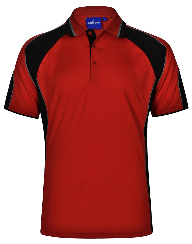 Winning Spirit Men's CoolDry® Contrast Polo with Sleeve Panels 2nd (7 Colour) (PS61)