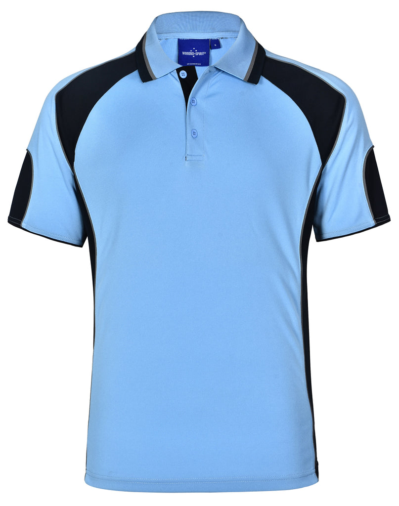 Winning Spirit Men's CoolDry® Contrast Polo with Sleeve Panels 2nd (7 Colour) (PS61)