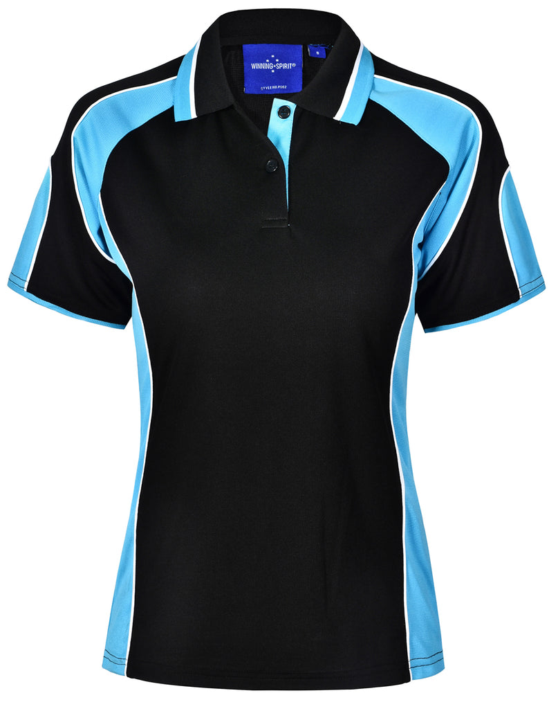 Winning Spirit Ladies' CoolDry® Contrast Polo with Sleeve Panels 1st (11 Colour) (PS62)