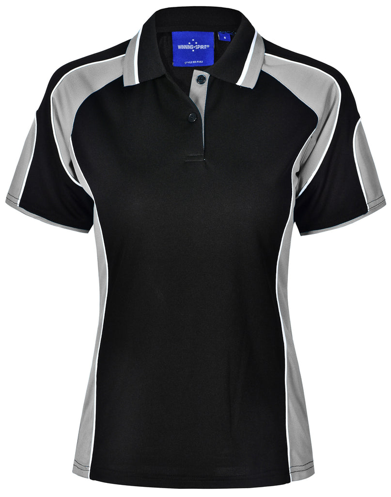 Winning Spirit Ladies' CoolDry® Contrast Polo with Sleeve Panels 1st (11 Colour) (PS62)