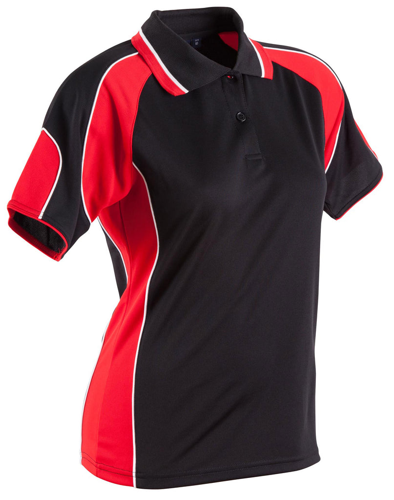 Winning Spirit Ladies' CoolDry® Contrast Polo with Sleeve Panels 1st (11 Colour) (PS62)