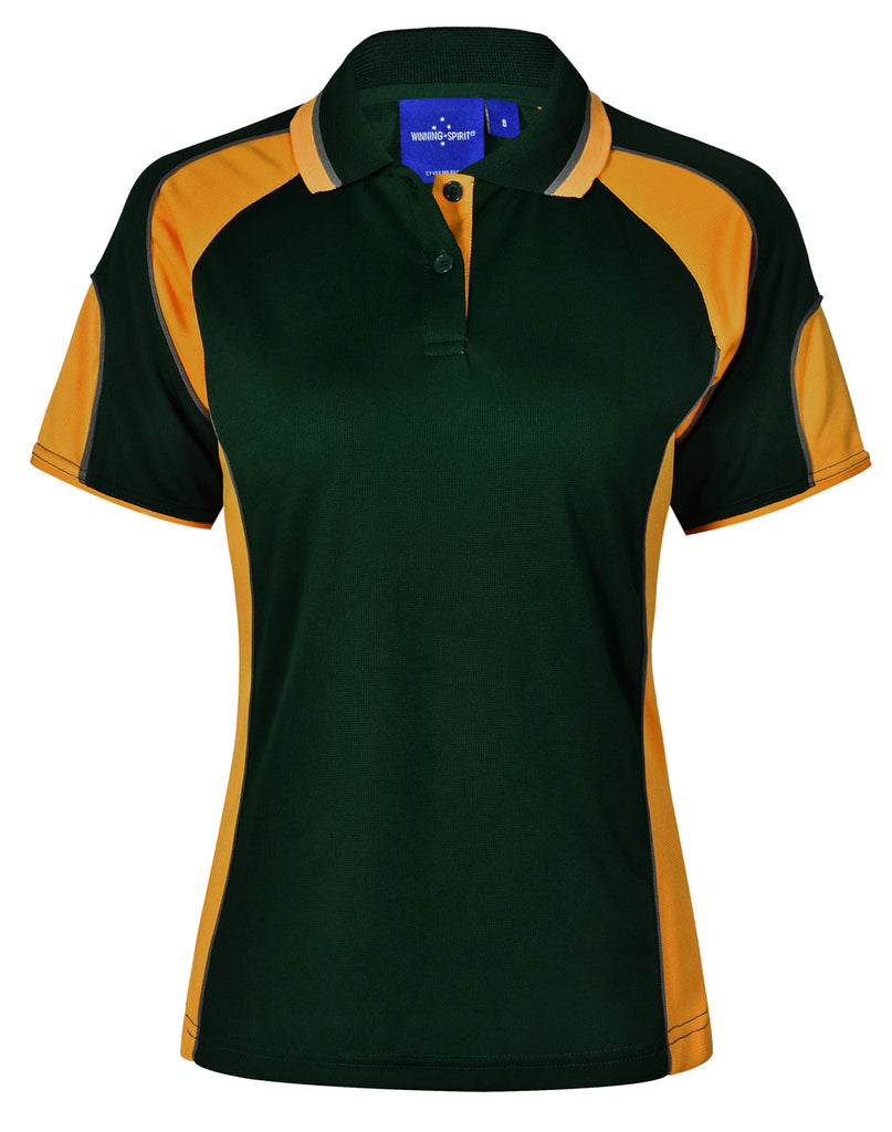 Winning Spirit Ladies' CoolDry® Contrast Polo with Sleeve Panels 1st (11 Colour) (PS62)