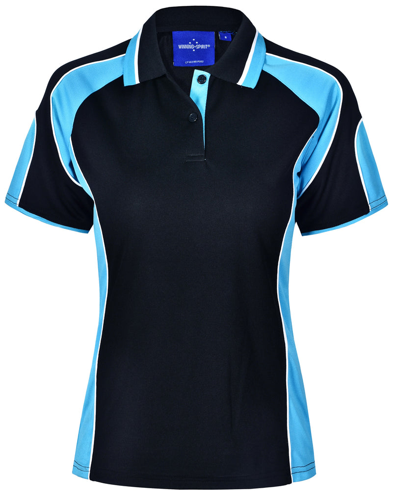 Winning Spirit Ladies' CoolDry® Contrast Polo with Sleeve Panels 1st (11 Colour) (PS62)