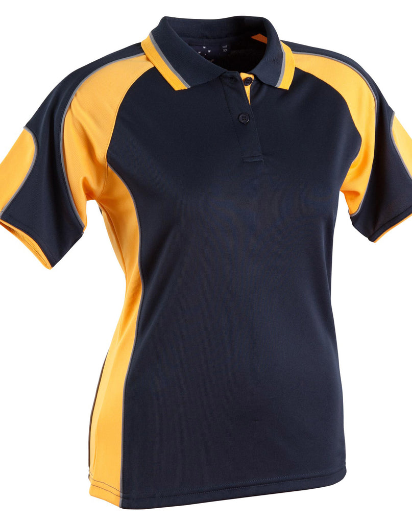 Winning Spirit Ladies' CoolDry® Contrast Polo with Sleeve Panels 1st (11 Colour) (PS62)