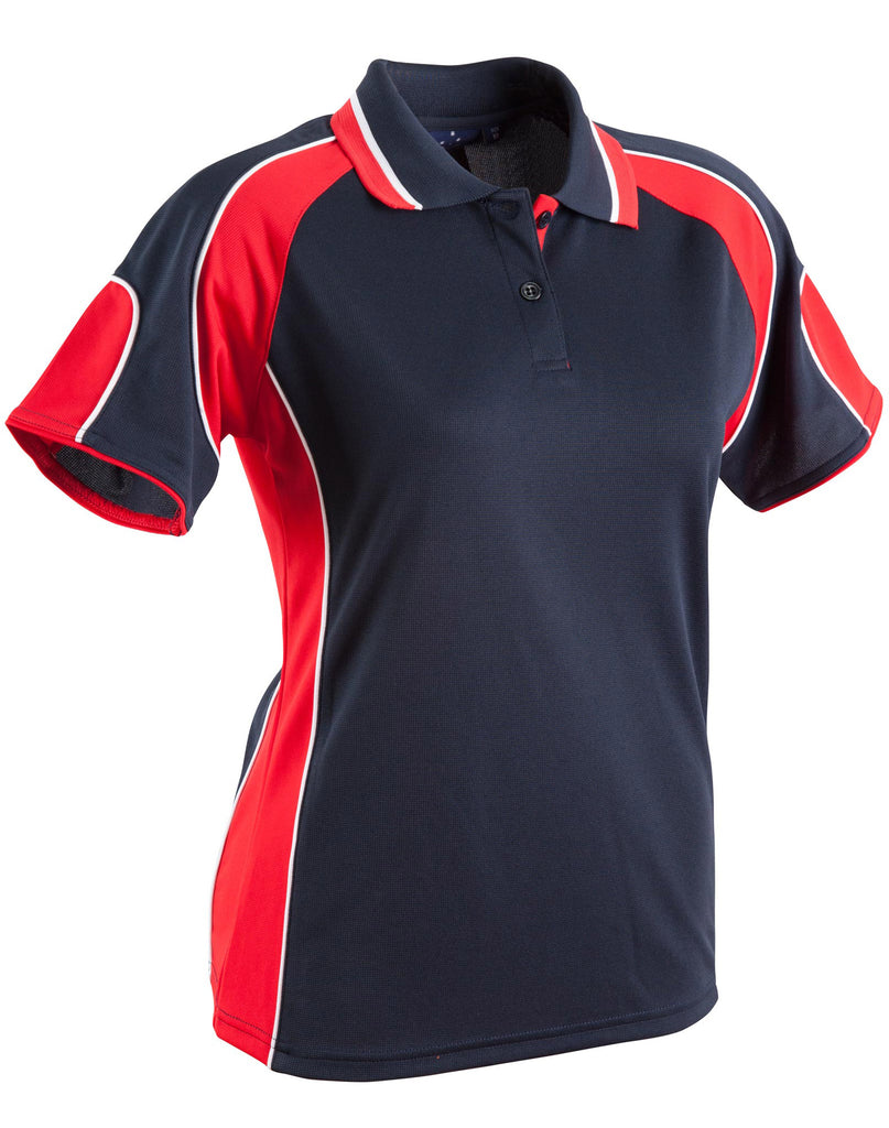 Winning Spirit Ladies' CoolDry® Contrast Polo with Sleeve Panels 1st (11 Colour) (PS62)