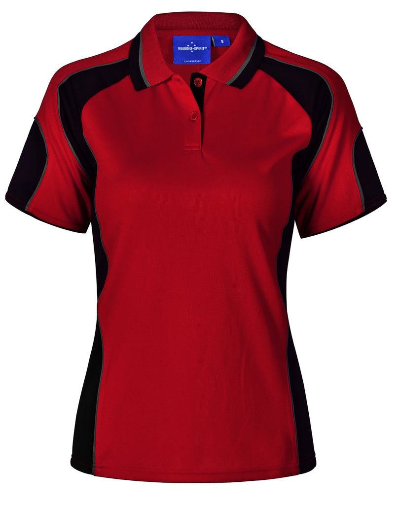 Winning Spirit Ladies' CoolDry® Contrast Polo with Sleeve Panels 2n (7 Color) (PS62)