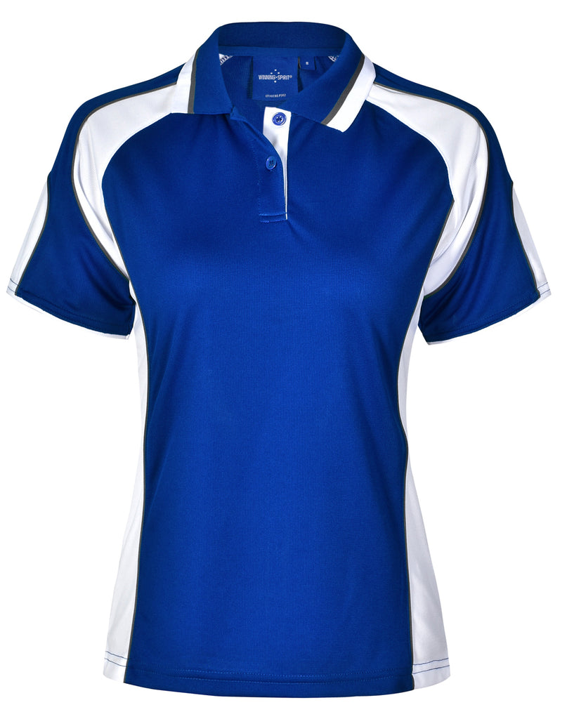 Winning Spirit Ladies' CoolDry® Contrast Polo with Sleeve Panels 2n (7 Color) (PS62)