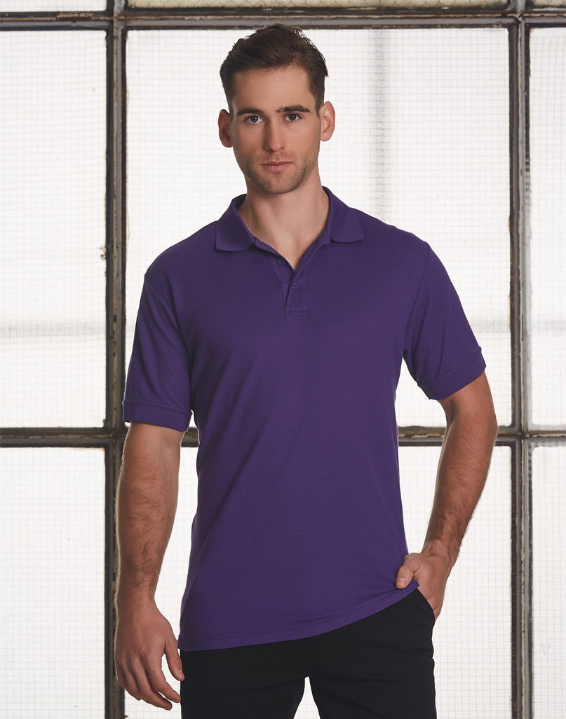 Winning Spirit Men's TrueDry® Solid Colour Pique Polo 1st (12 Colour) (PS63)