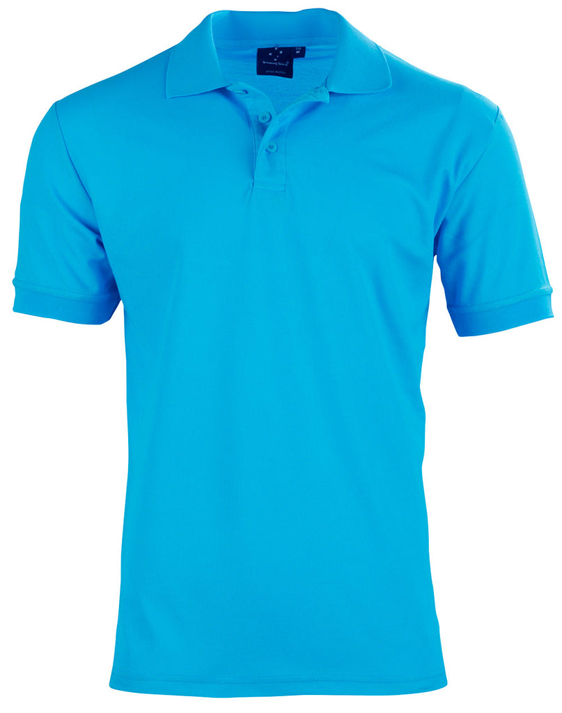 Winning Spirit Men's TrueDry® Solid Colour Pique Polo 1st (12 Colour) (PS63)