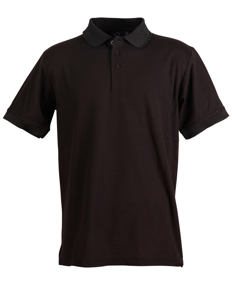 Winning Spirit Men's TrueDry® Solid Colour Pique Polo 1st (12 Colour) (PS63)