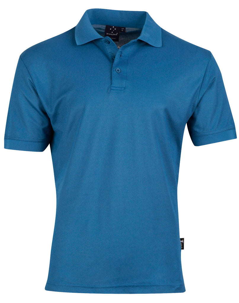 Winning Spirit Men's TrueDry® Solid Colour Pique Polo 1st (12 Colour) (PS63)