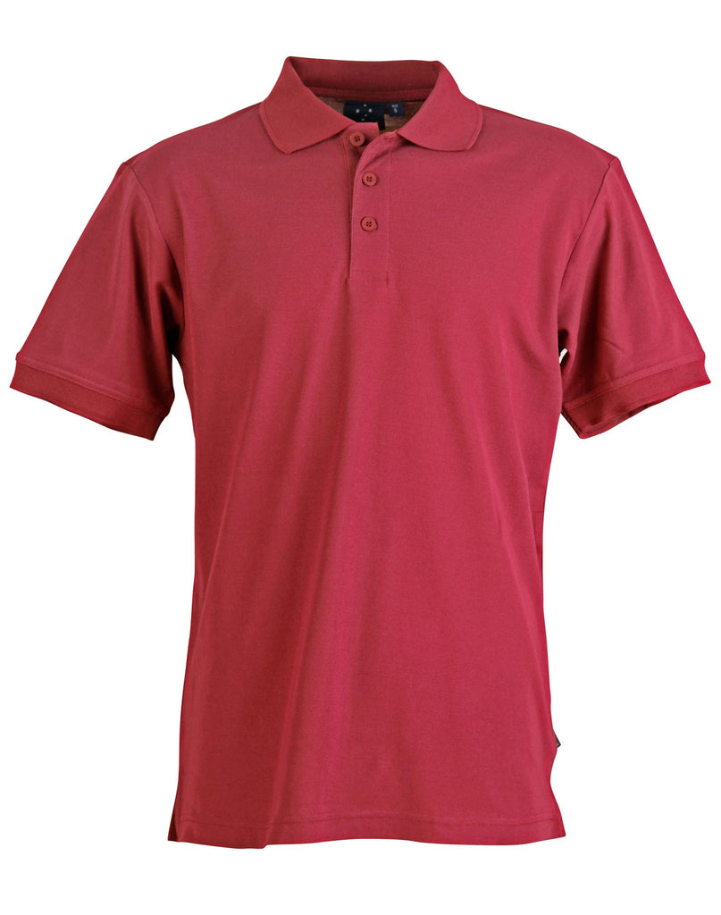 Winning Spirit Men's TrueDry® Solid Colour Pique Polo 1st (12 Colour) (PS63)