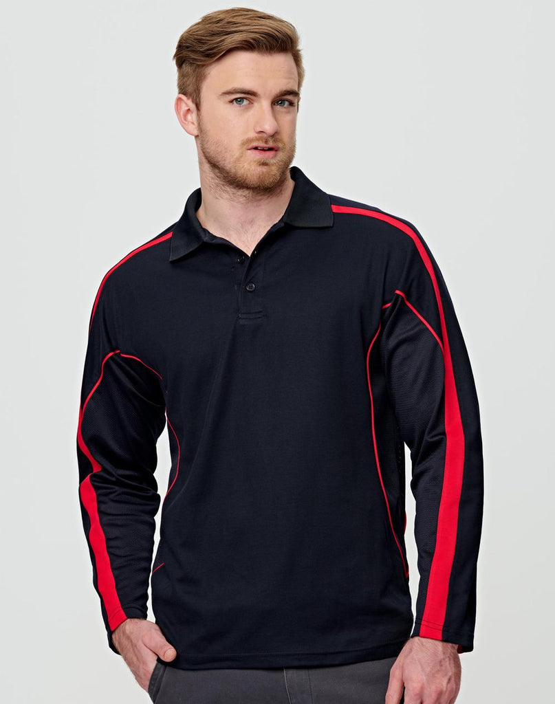 Winning Spirit Men's TrueDry® Long sleeve Polo (PS69)