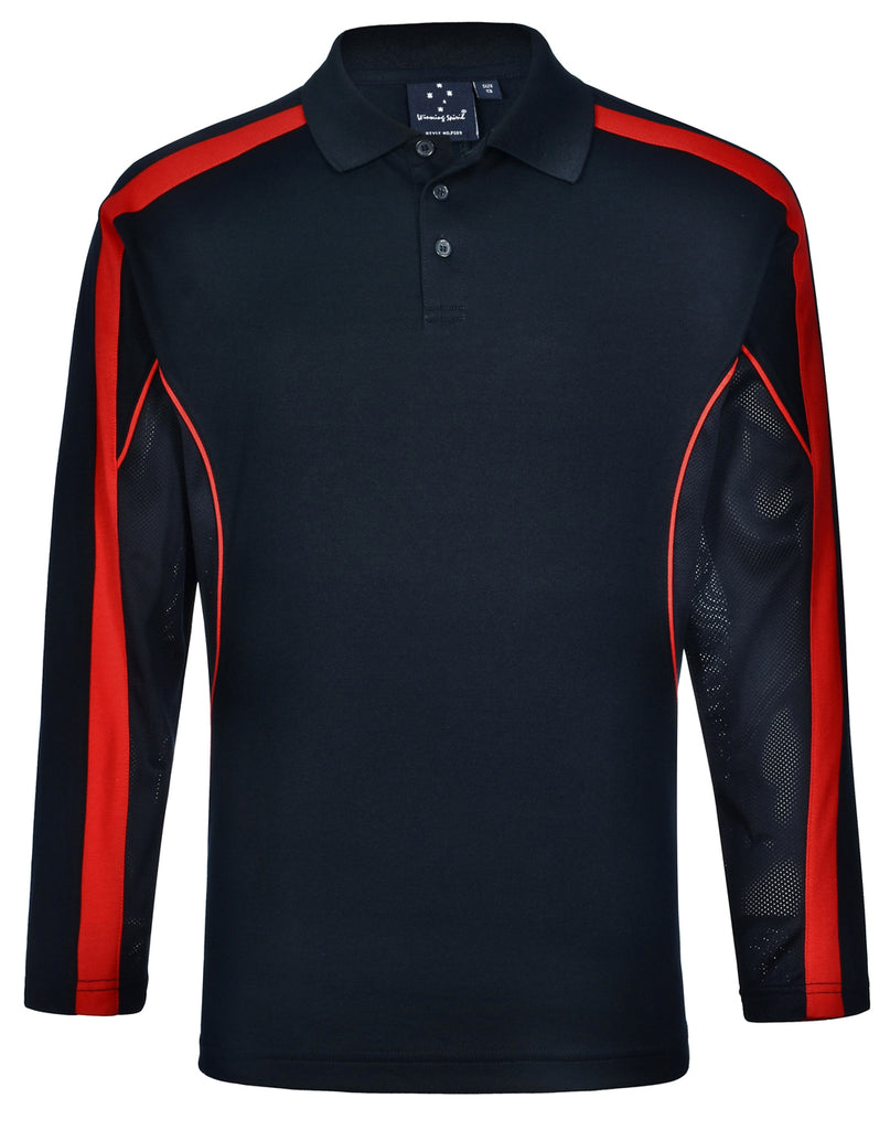 Winning Spirit Men's TrueDry® Long sleeve Polo (PS69)