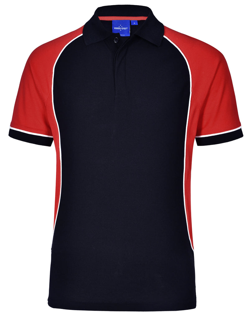 Winning Spirit Kid's TrueDry® Tri-colour Short Sleeve Pique Polo (PS77K)