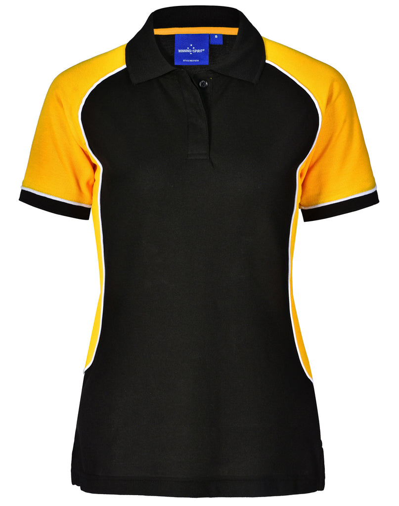 Winning Spirit Women's TrueDry® Tri-colour Short Sleeve Pique Polo (PS78)