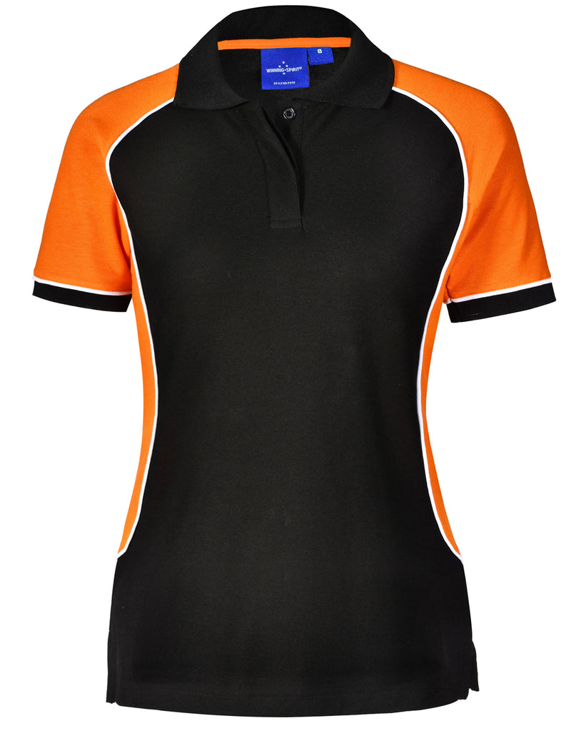 Winning Spirit Women's TrueDry® Tri-colour Short Sleeve Pique Polo (PS78)