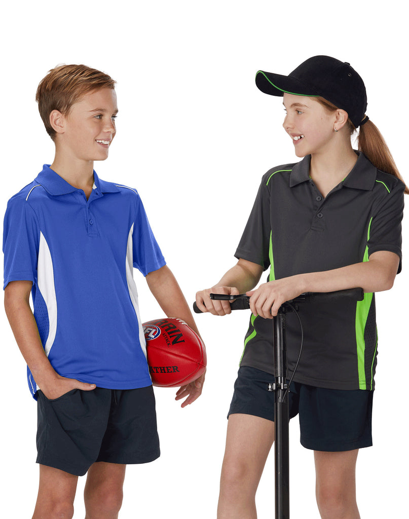 Winning Spirit Kids' Cooldry Short Sleeve Contrast Polo (PS79K)
