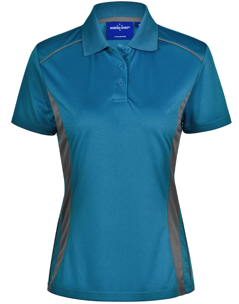 Winning Spirit Ladies' CoolDry Short Sleeve Contrast Polo 1st (11 Colour)-(PS80)