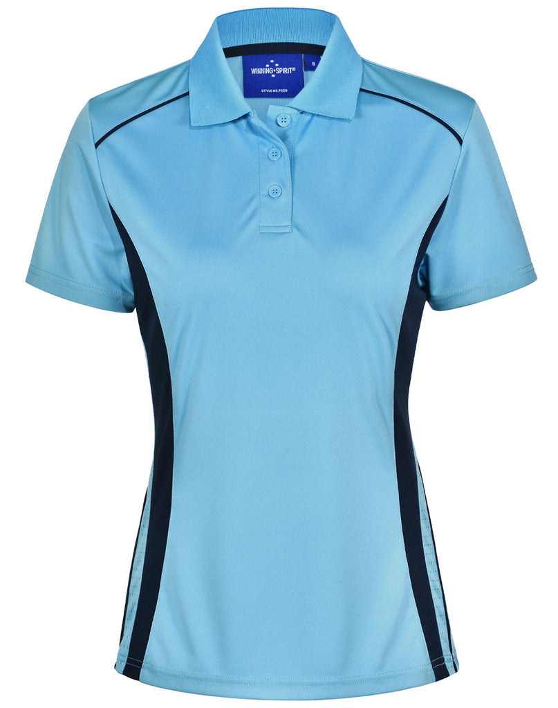 Winning Spirit Ladies' CoolDry Short Sleeve Contrast Polo 1st (11 Colour)-(PS80)