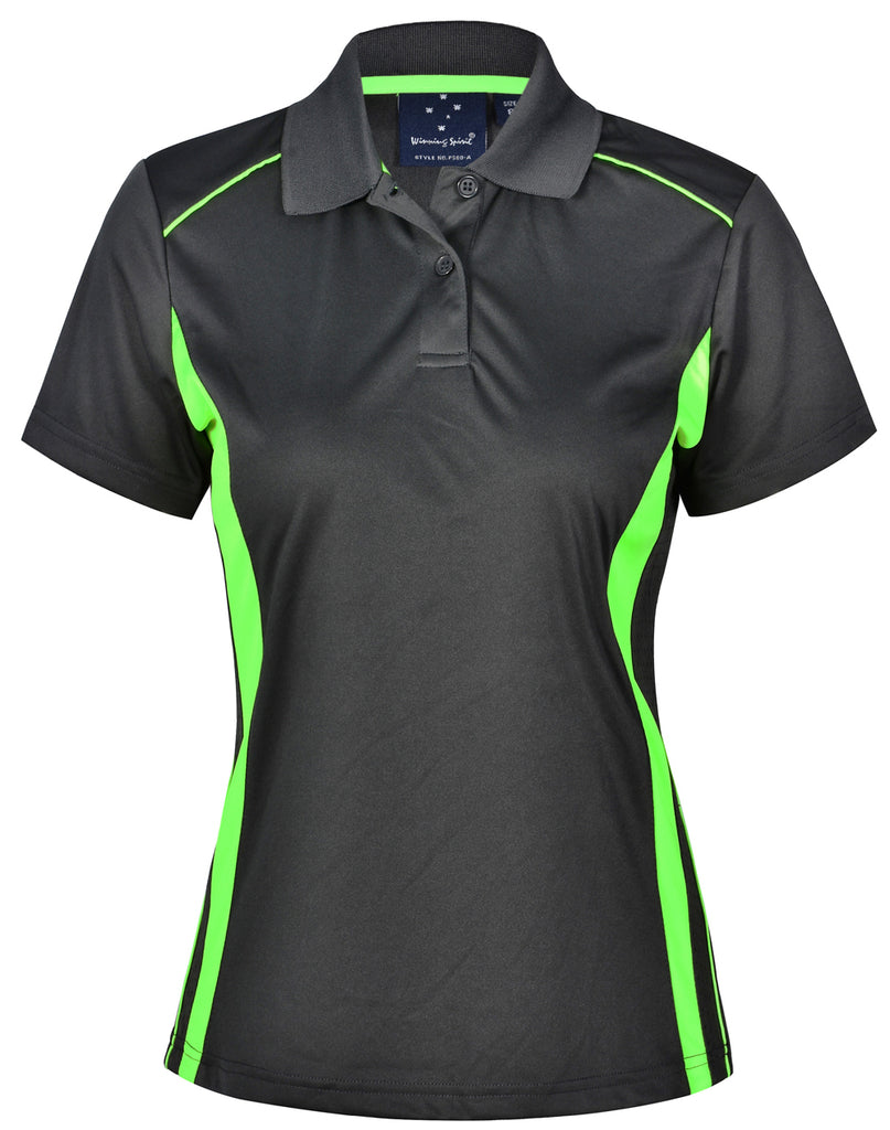 Winning Spirit Ladies' CoolDry Short Sleeve Contrast Polo 1st (11 Colour)-(PS80)