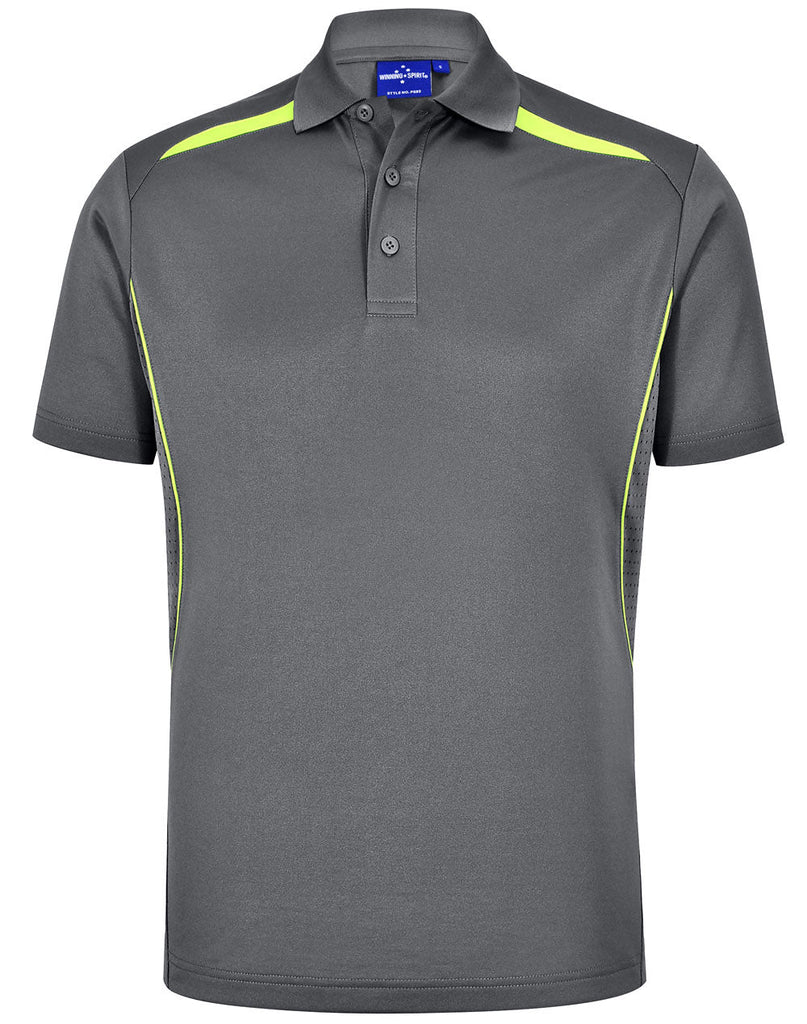 Winning Spirit Mens Sustainable Poly/Cotton Contrast SS Polo1st (10 colour)-(PS93)