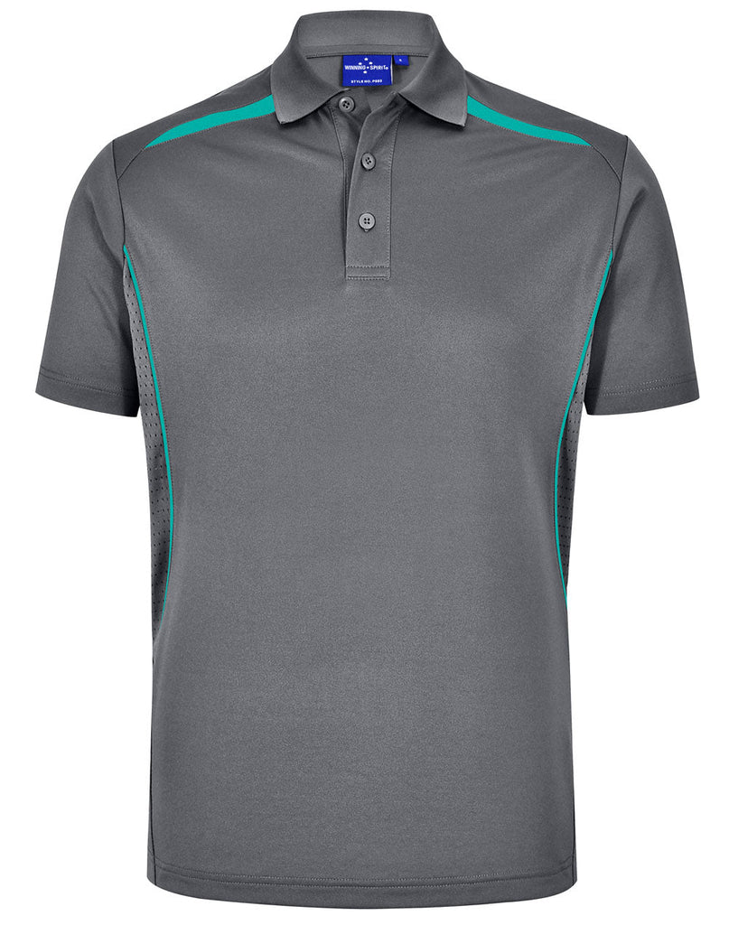 Winning Spirit Mens Sustainable Poly/Cotton Contrast SS Polo1st (10 colour)-(PS93)