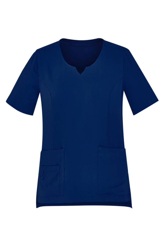 Biz Care Womens Tailored Fit Round Neck Scrub Top (CST942LS)