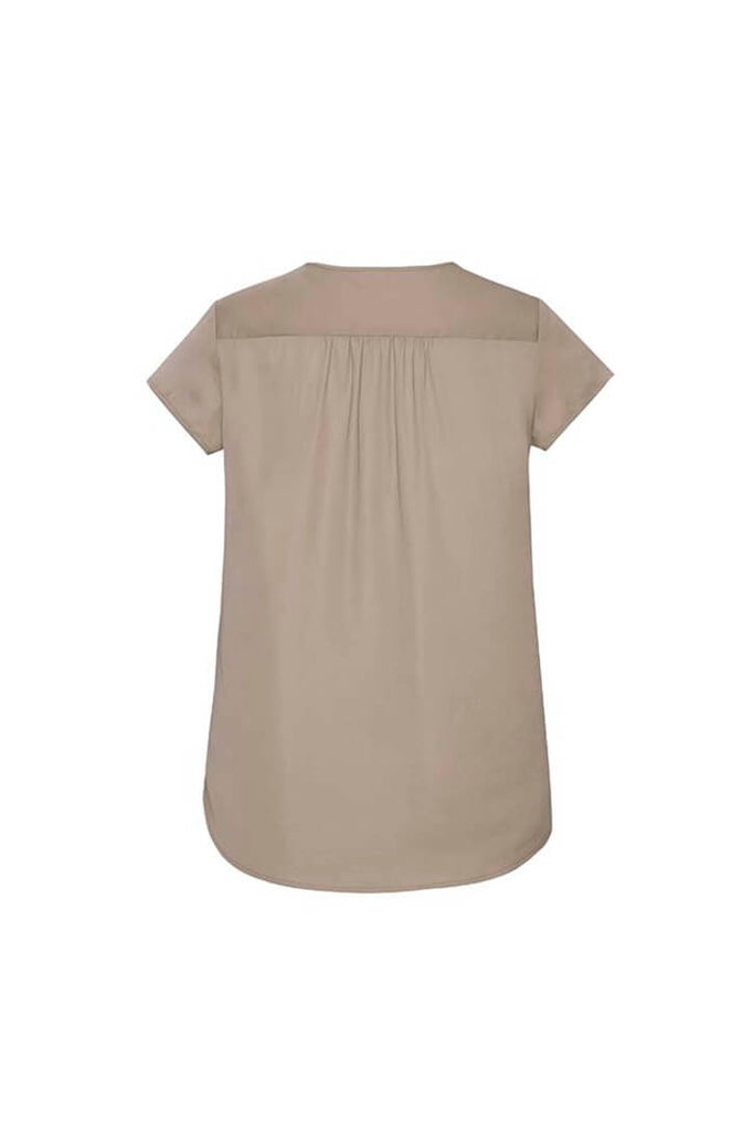 Biz Corporate Womens Kayla V-neck Pleat Blouse (RB967LS)