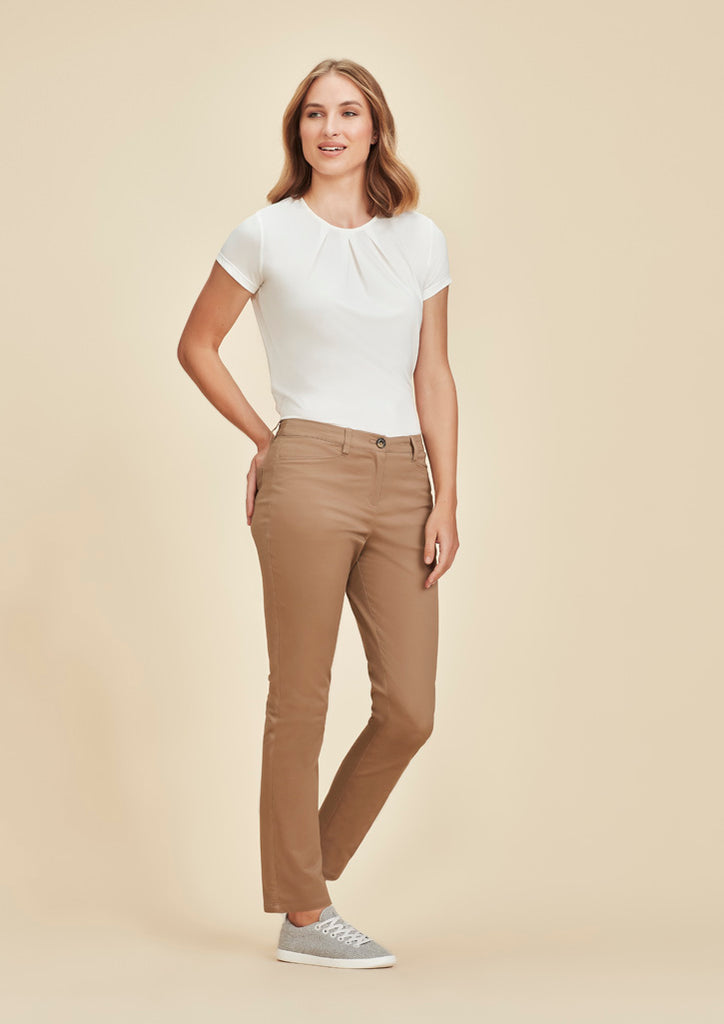 Biz Corporate Womens Slim Leg Stretch Chino Pant (RGP263L)