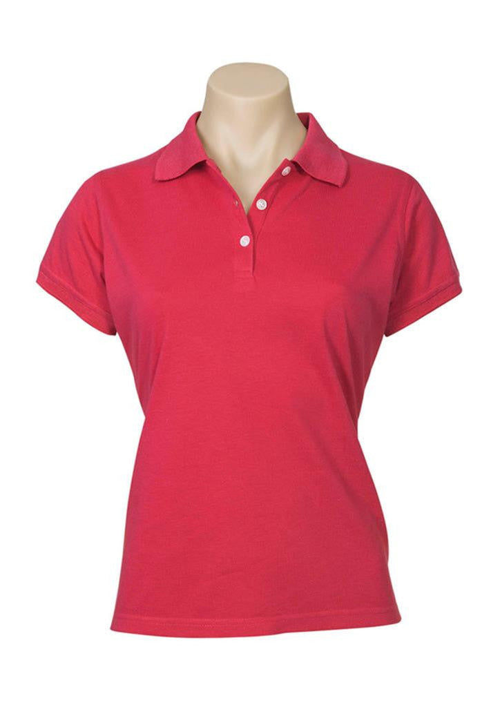 Biz Collection-Biz Collection Ladies Neon Polo-Red / 6-Uniform Wholesalers - 8