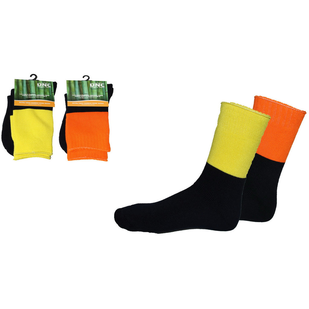 DNC Extra Thick Hi-Vis 2 Tone Bamboo Socks (S109)