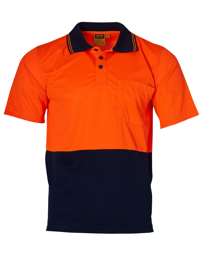 Winning Spirit Hi Visibility Short Sleeve Truedry Micro-Mesh Safety Polo (SW01TD)