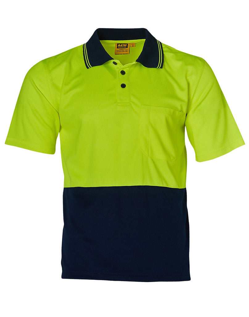 Winning Spirit Hi Visibility Short Sleeve Cooldry Micro-Mesh Safety Polo (SW01CD)