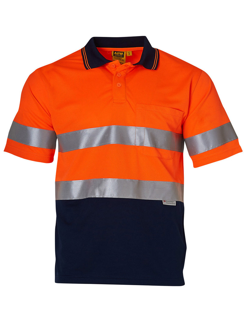 Winning Spirit High Visibility Short Sleeve Safety Polo 3M Reflective Tapes (SW17A)