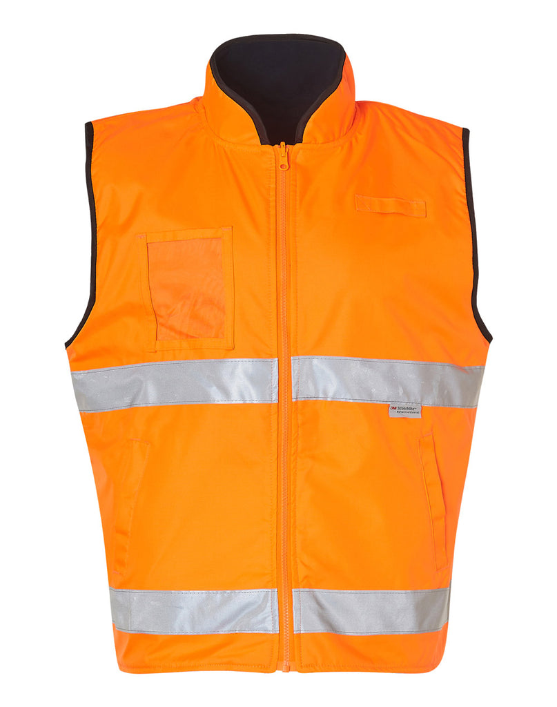 Winning Spirit High Visibility Reversible Mandarine Collar Safety Vest (SW49)