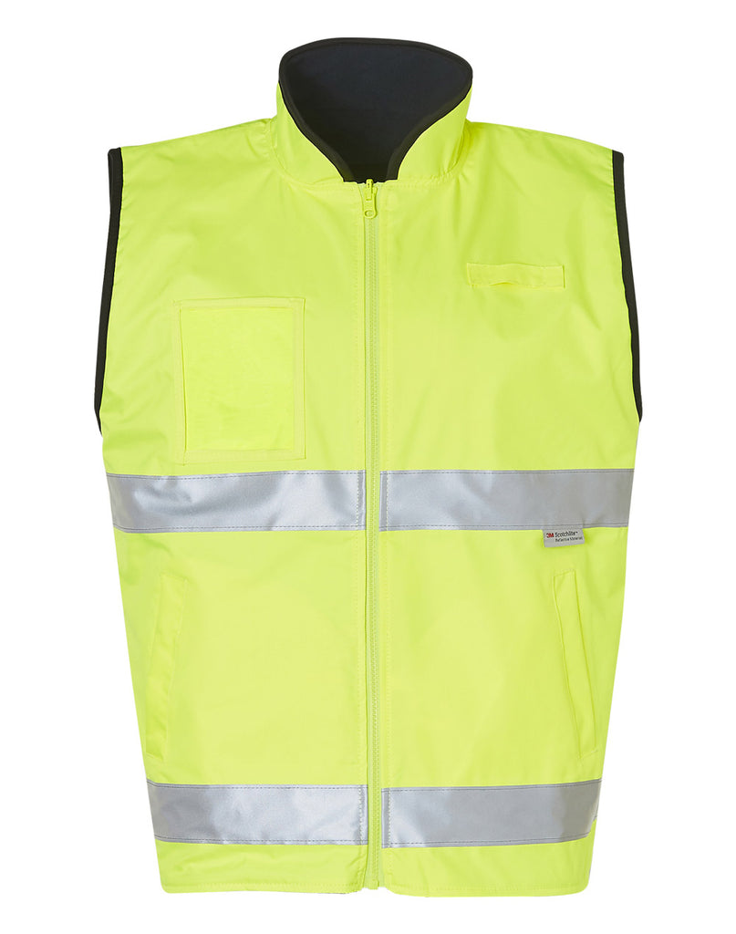 Winning Spirit High Visibility Reversible Mandarine Collar Safety Vest (SW49)
