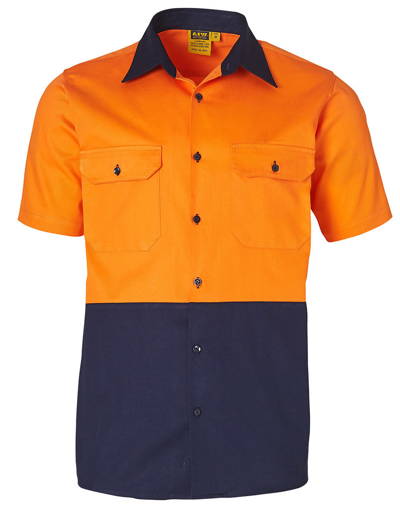 Winning Spirit High Visibility Short Sleeve Work Shirts (SW53)