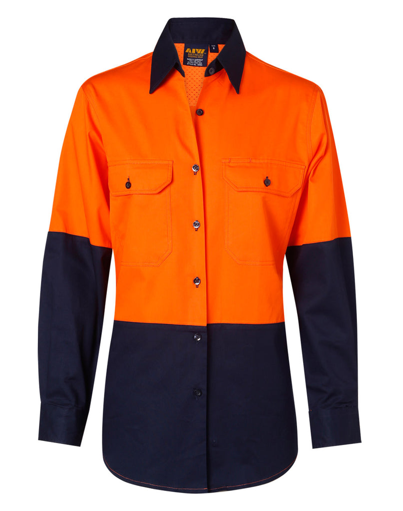 Winning Spirit Womens Long Sleeve Hi Vis Shirts (SW64)