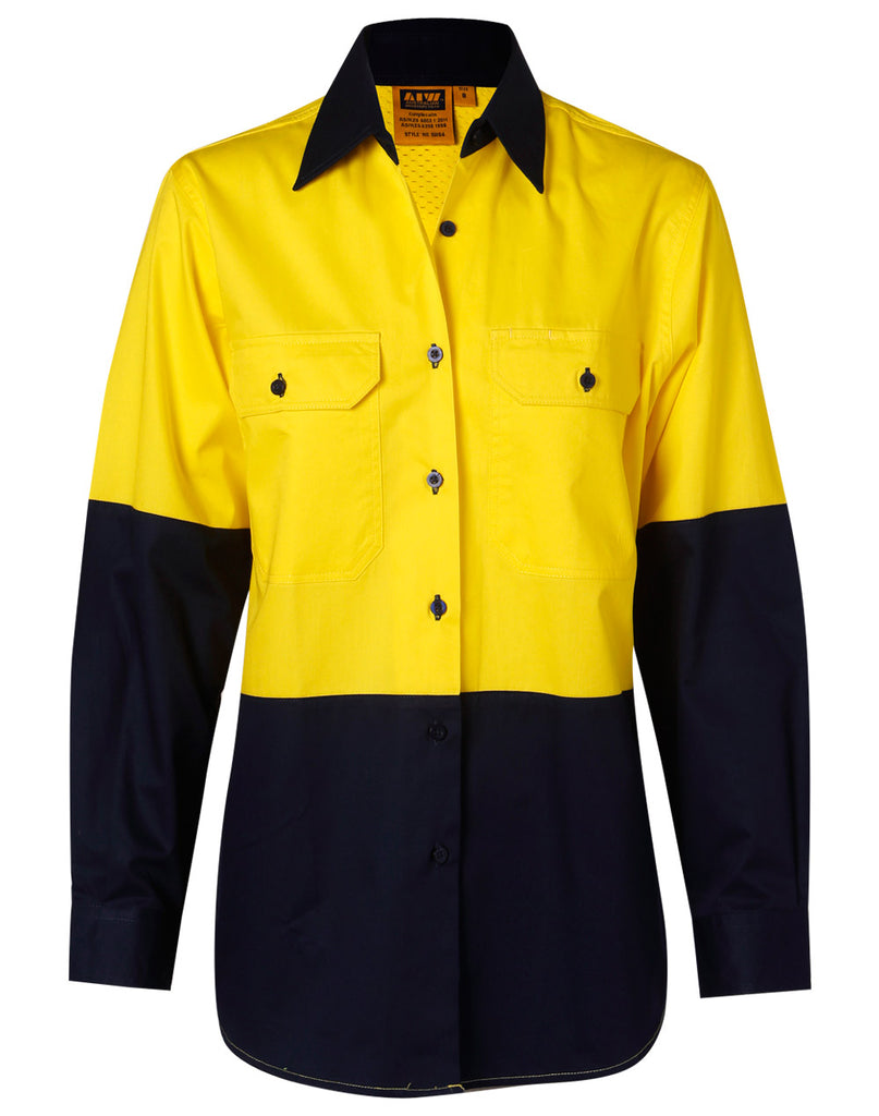 Winning Spirit Womens Long Sleeve Hi Vis Shirts (SW64)