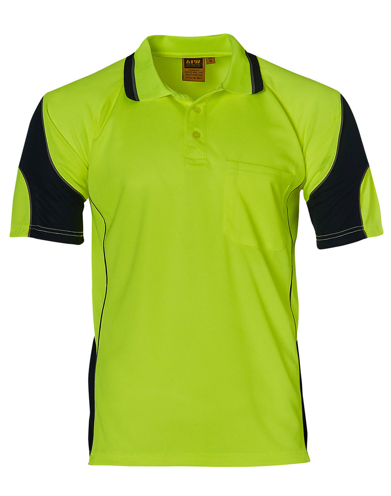 Winning Spirit CoolDry Hi-Vis Mini Waffle Safety Polo (SW71)