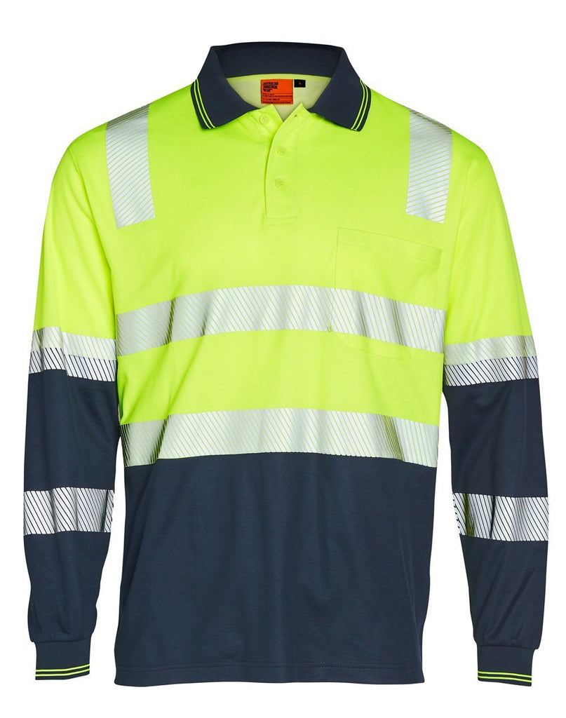 Winning Spirit Truedry® Biomotion Segmented Ls Safety Polo  (Unisex)- (SW74)