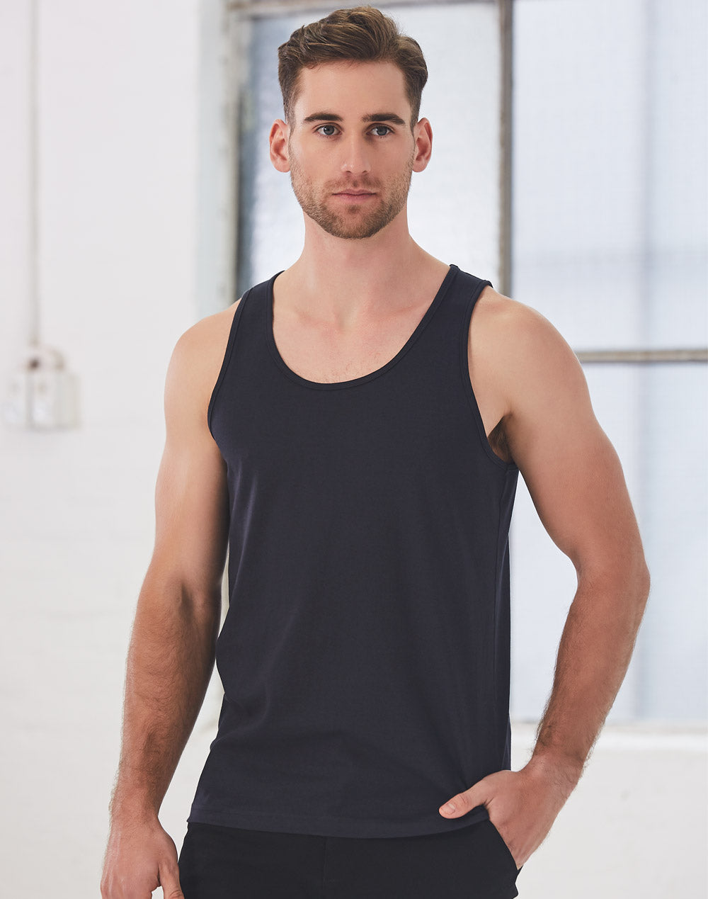 Winning-Spirit-Men's-Trainer's-Cotton-Singlet